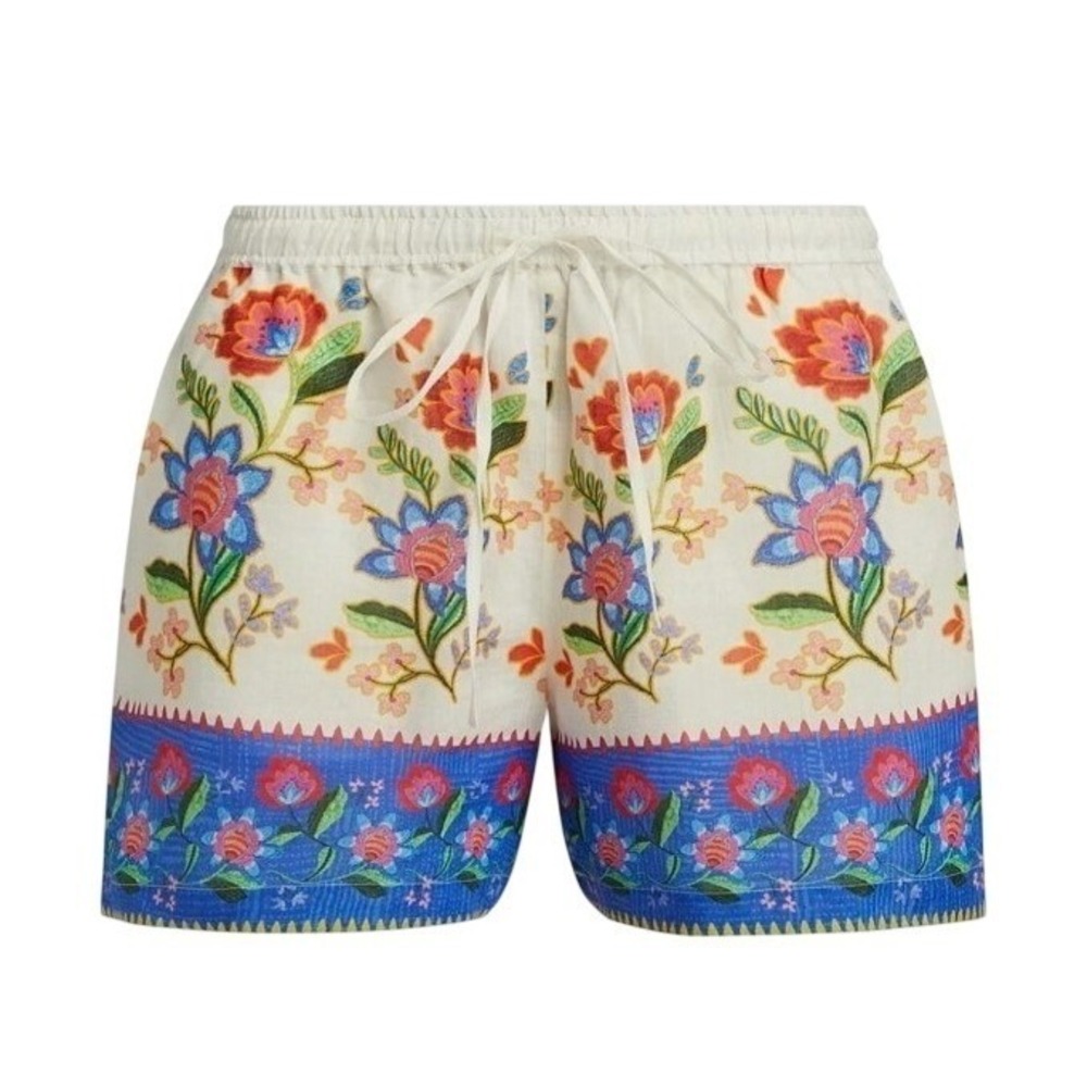 Johnny Was Womens XXL Roumba Easy Shorts Swim Cover Cotton Shorts NWT